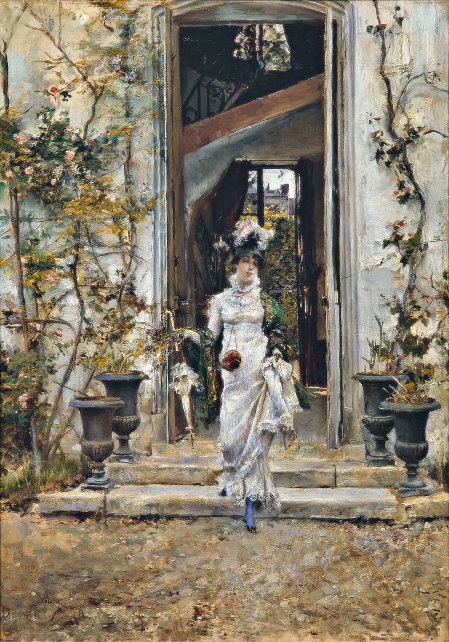Berthe går ut på promenad - Giovanni Boldini