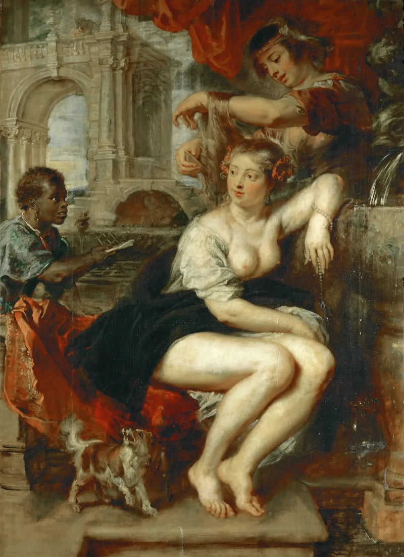 Bethsabé vid fontänen - Peter Paul Rubens