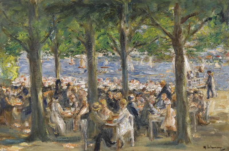 Biergarten nära Havel under träden - Max Liebermann