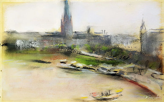 Binnenalster au Jungfernstieg, 1909 - Max Liebermann - Reproductions de tableaux et peintures haut de gamme