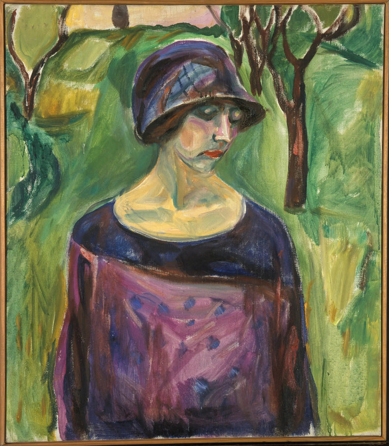 Birgit Prestoe i trädgården - Edvard Munch