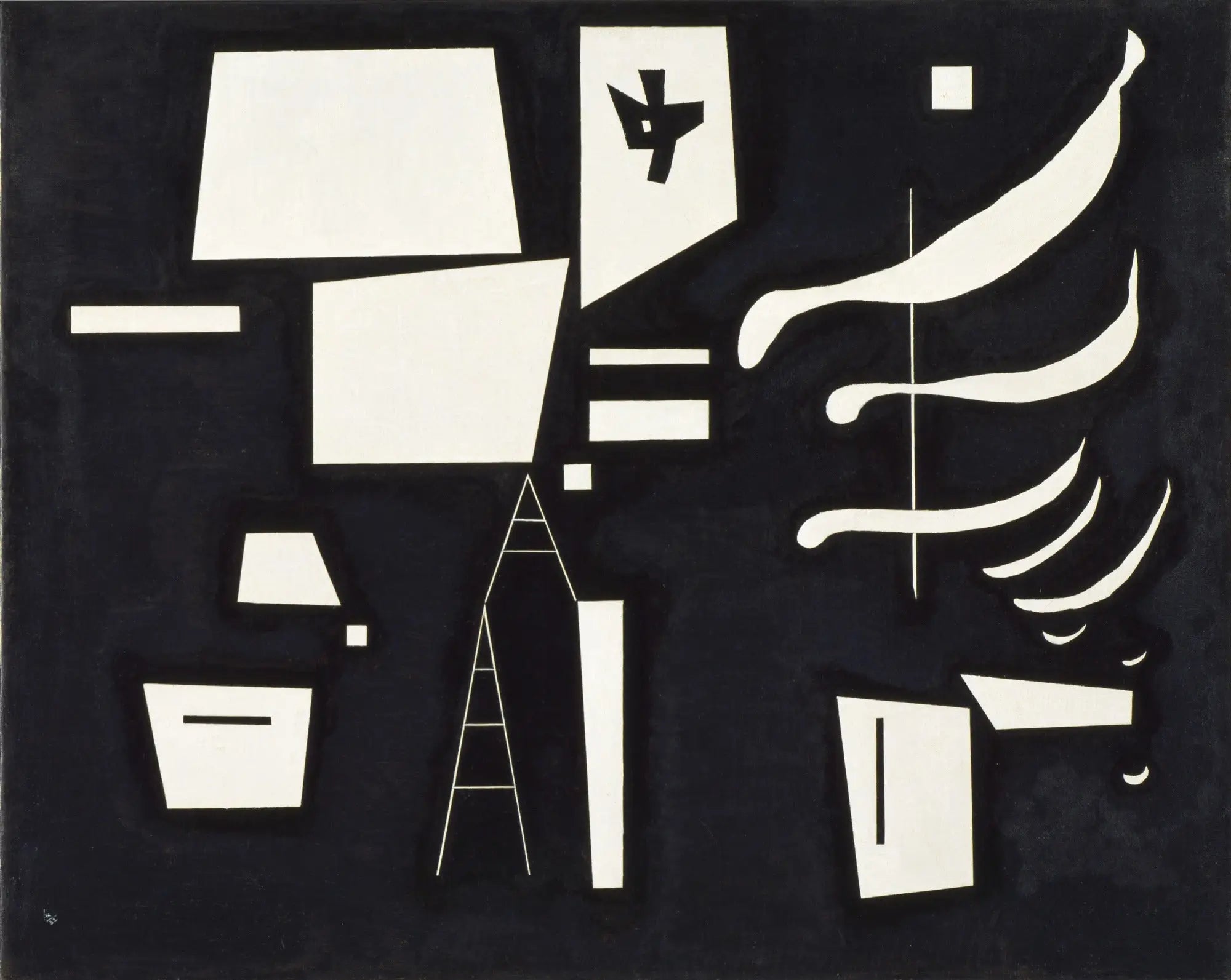 Reproduction du tableau « Blanc - Doux et dur - Vassily Kandinsky » par Alpha Reproduction en peinture à l’huile