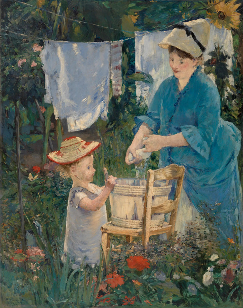 Tvättstuga (Linneduk) - Édouard Manet
