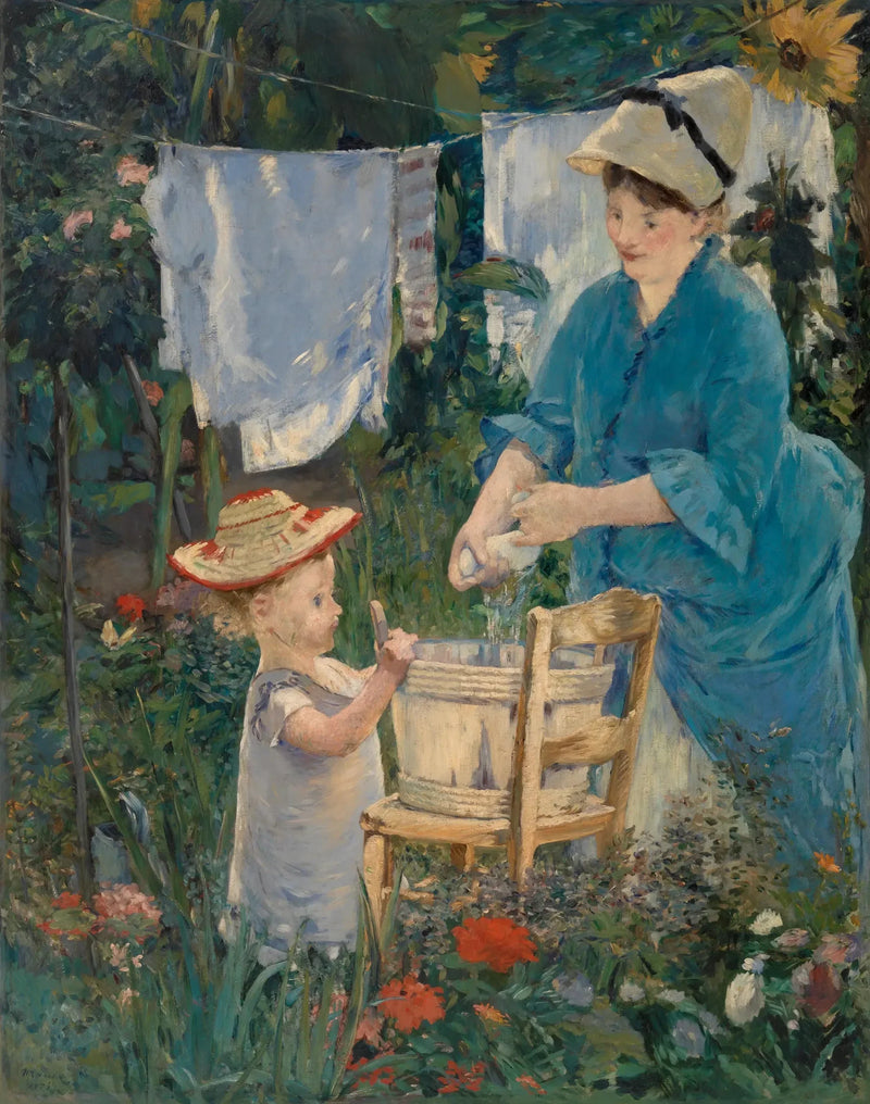 Tvättstuga (Linneduk) - Édouard Manet