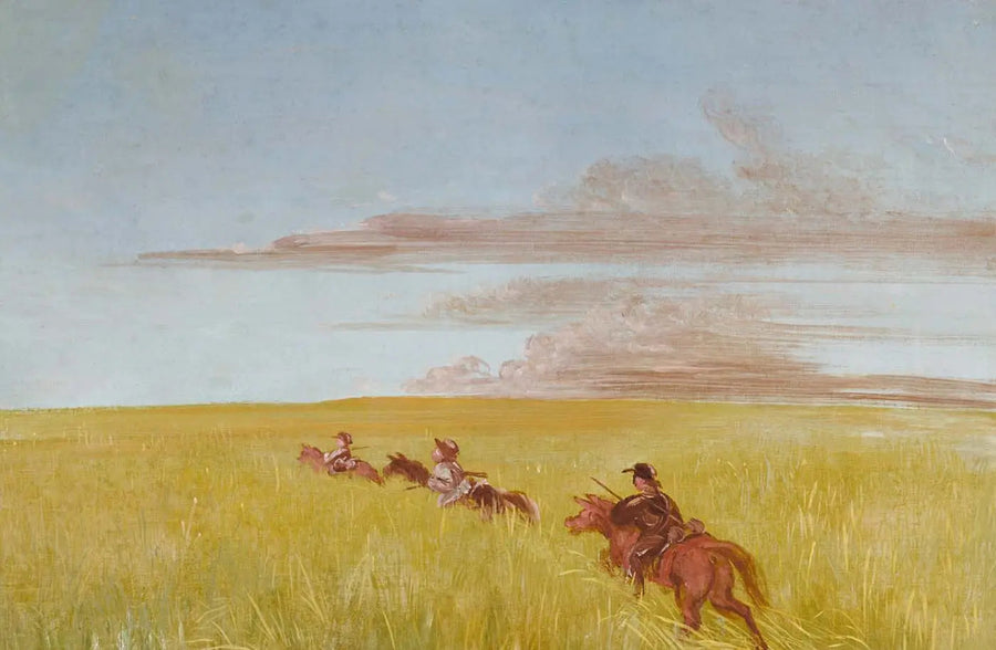 Bogard, Batiste och jag, som reser genom ett Missouri Bottom - George Catlin