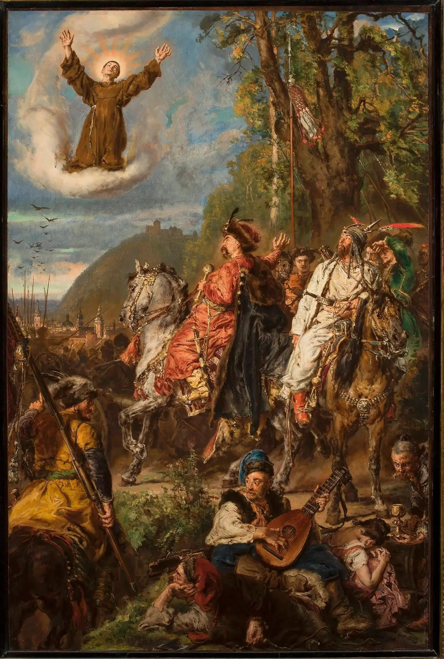 Bohdan Khmelnitski med Tugay Bey nära Lviv. - Jan Matejko