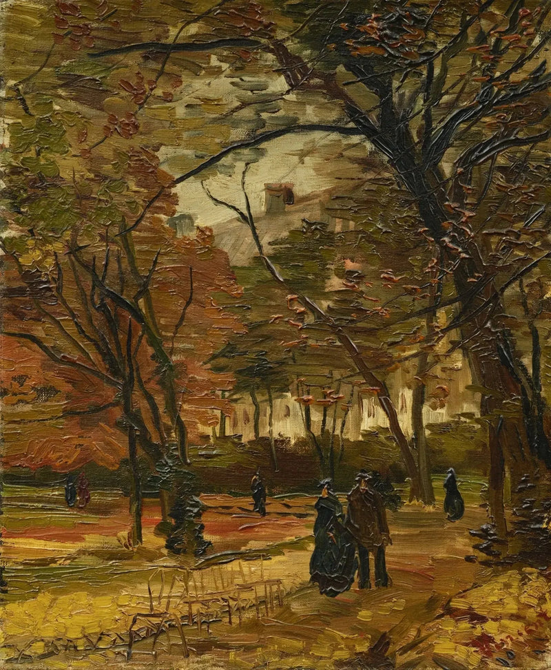 Bois de Boulogne med förbipasserande - Vincent van Gogh