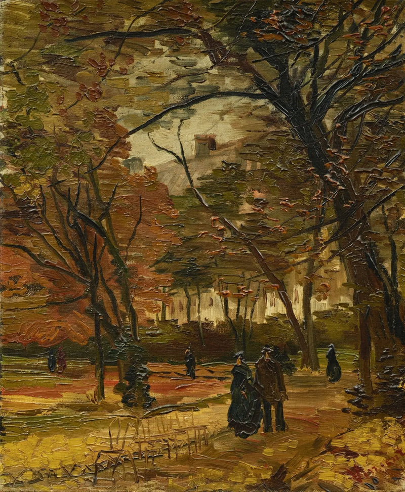 Bois de Boulogne med förbipasserande - Vincent van Gogh