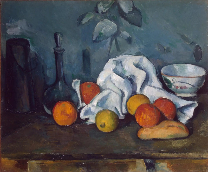Mjölkbox, karaff och skål - Paul Cézanne