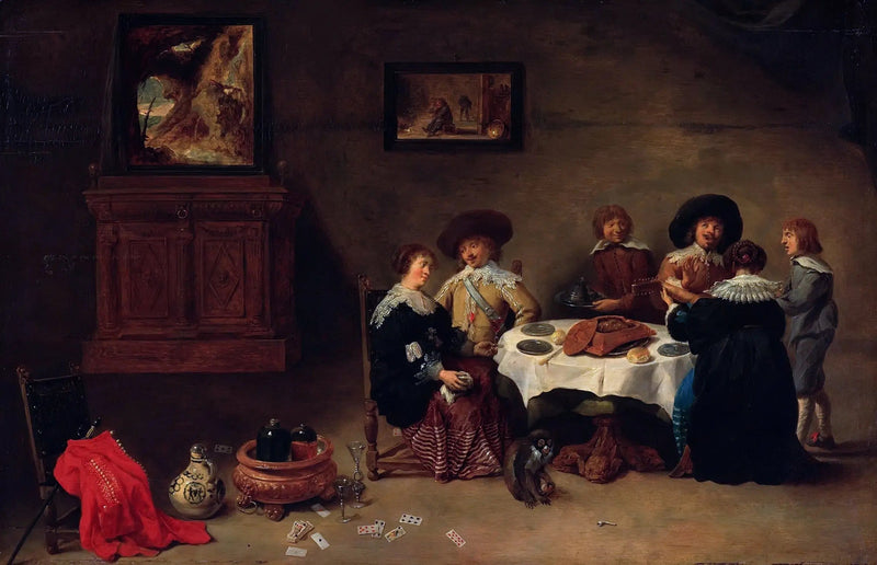 Trevligt sällskap vid bordet - David Teniers den yngre