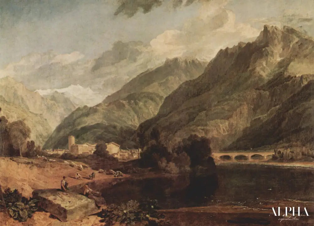 Bonneville (Savoie) avec le Mont Blanc - William Turner - Reproductions de tableaux et peintures haut de gamme