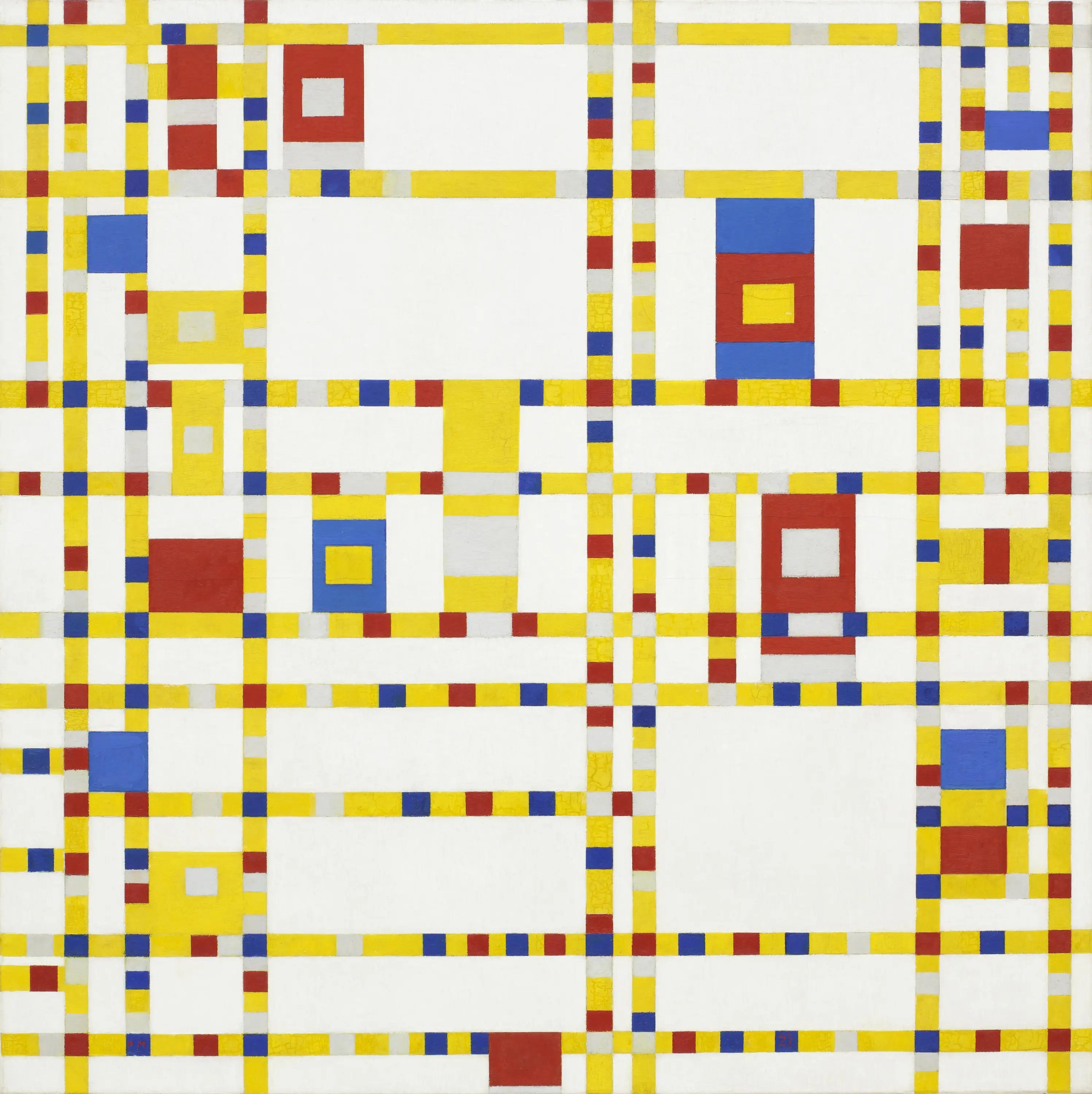 Reproduction du tableau « Boogie-Woogie de Broadway - Piet Mondrian » par Alpha Reproduction en peinture à l’huile
