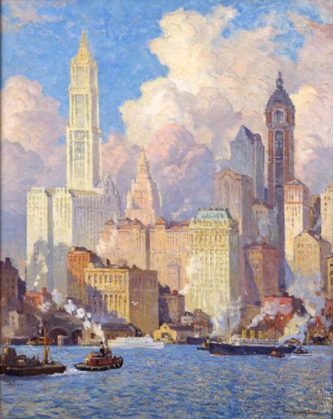Hudson-bordet, New York - Colin Campbell Cooper