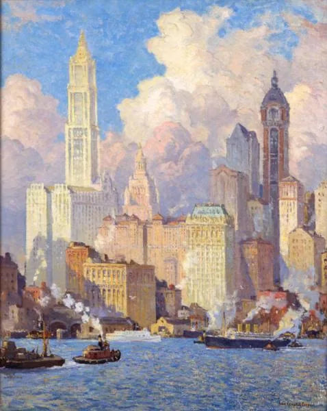 Hudson-bordet, New York - Colin Campbell Cooper