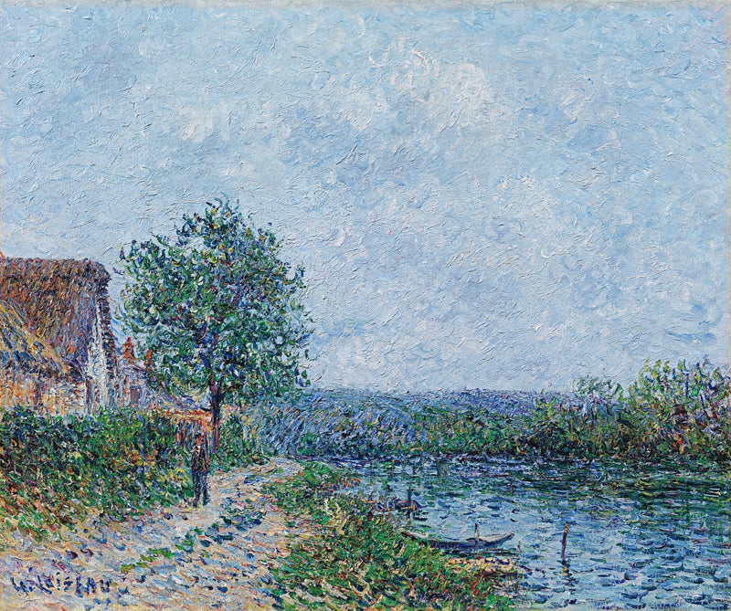 Flodbank, Seine vid Porte-Joie - Gustave Loiseau