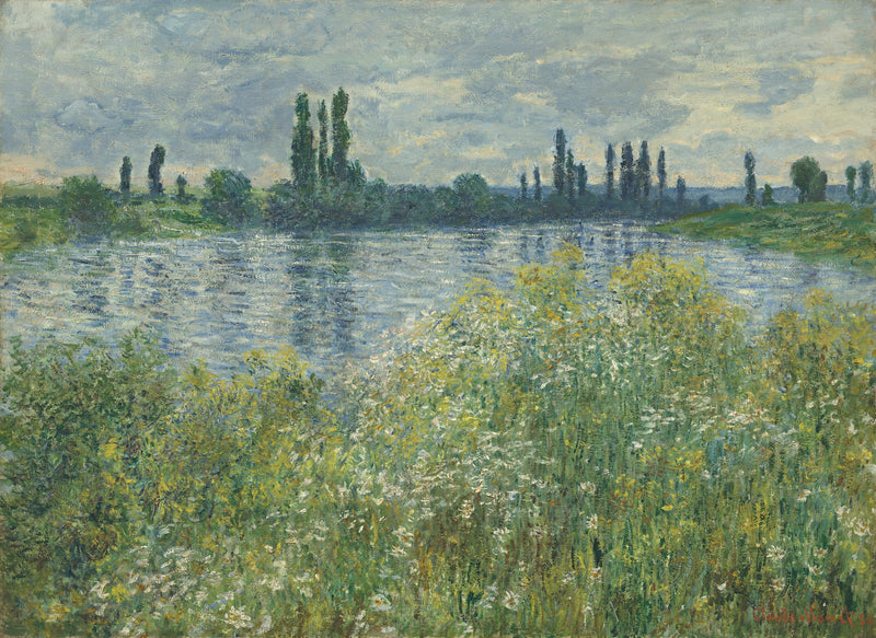 Seines stränder vid Vétheuil W597 - Claude Monet