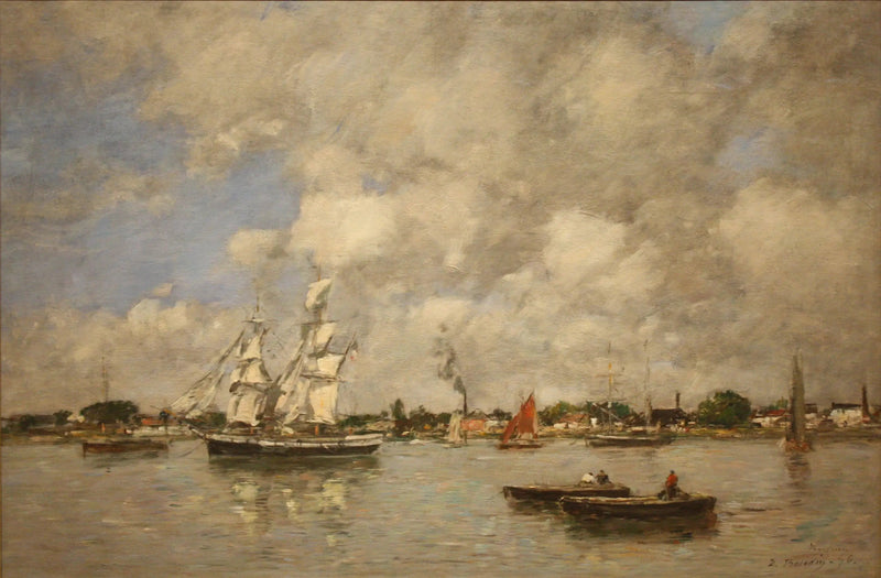 Bordeaux, Båtar på Garonne - Eugène Boudin