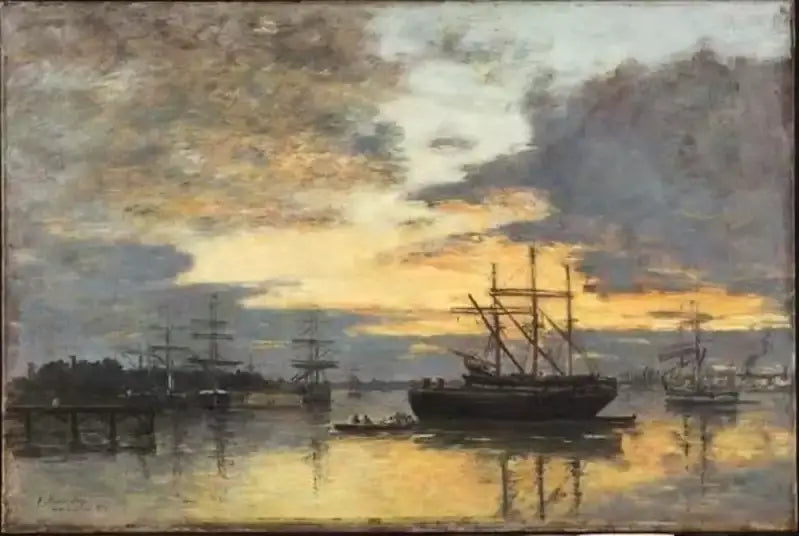 Bordeaux, i hamnen - Eugène Boudin