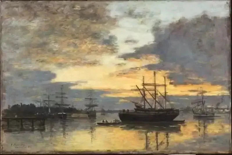 Bordeaux, i hamnen - Eugène Boudin