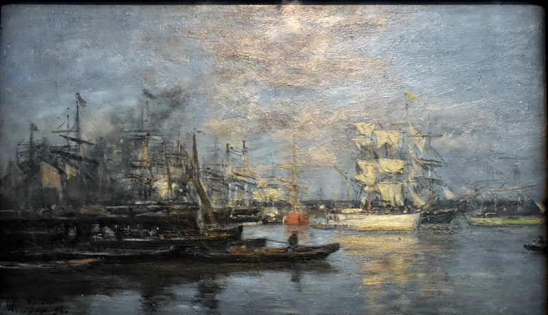 Bordeaux. Den vita slöjan. Kvällseffekt - Eugène Boudin