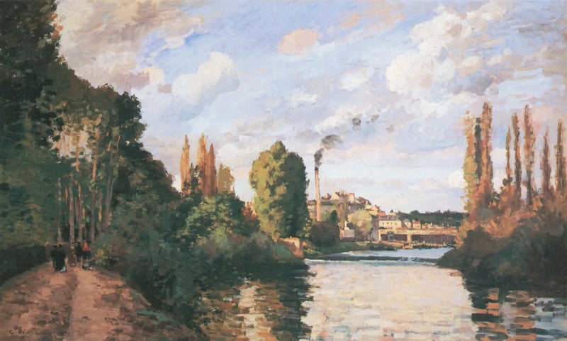 Vattnet vid Pontoise - Camille Pissarro