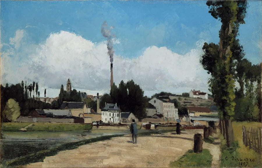 Oise-stranden i Pontoise - Camille Pissarro