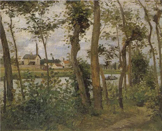 Oise-stranden i Pontoise - Camille Pissarro