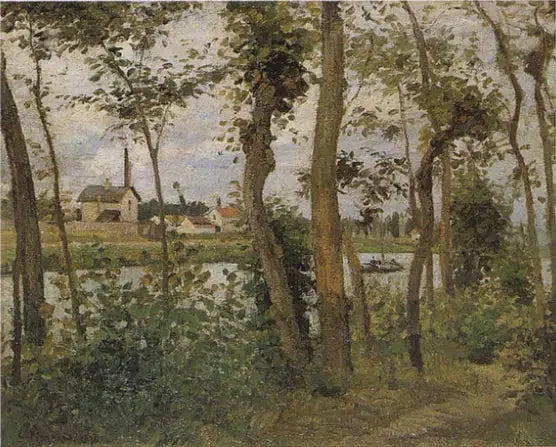 Oise-stranden i Pontoise - Camille Pissarro