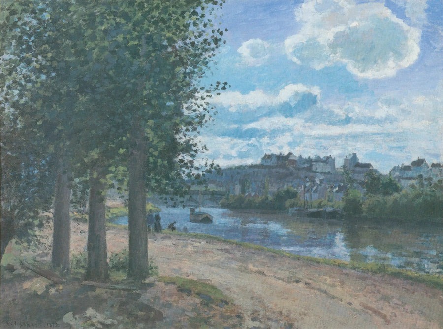 Oise-stranden, Pontoise - Camille Pissarro
