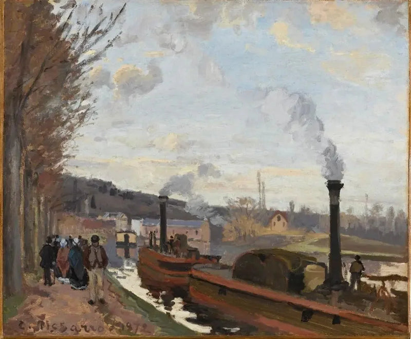 Seine-stränderna i Bougival - Camille Pissarro