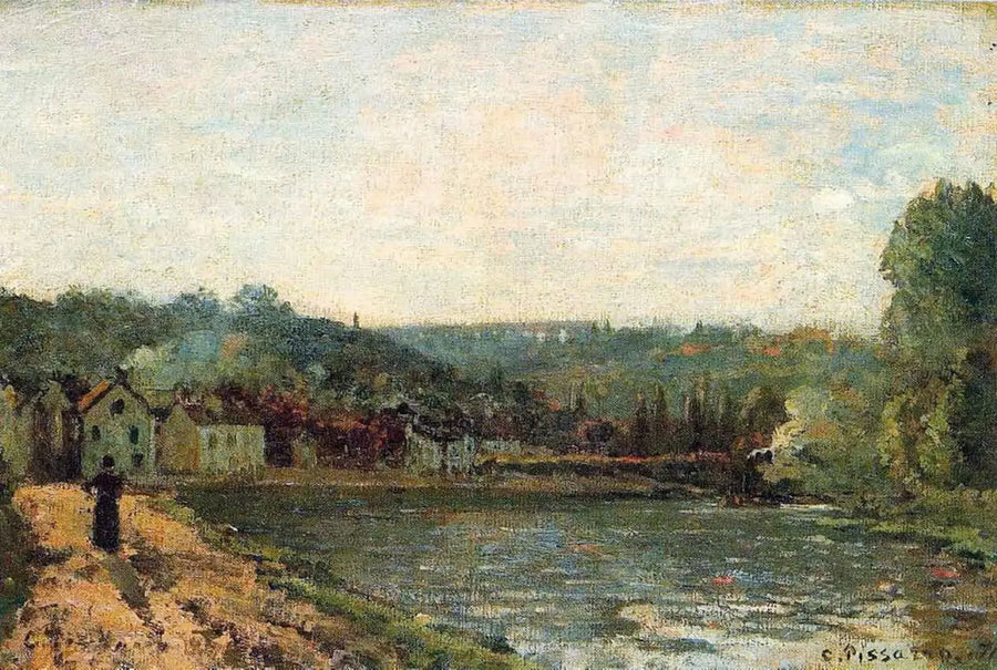 Seine-stränderna i Bougival - Camille Pissarro