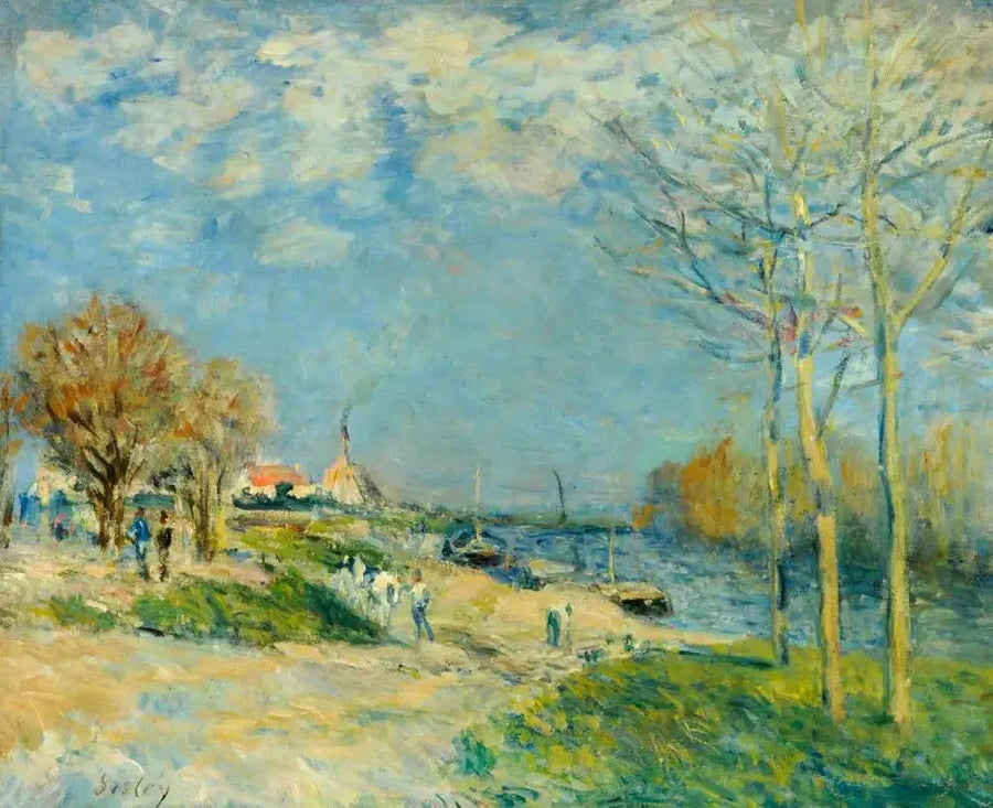 Seine-stränderna vid Port-Marly - Alfred Sisley