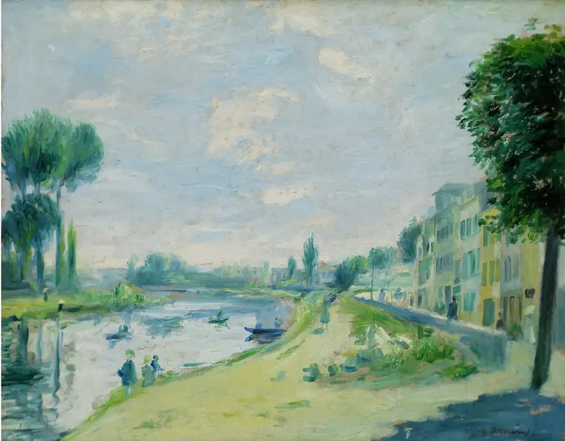 Seine-stränderna, Bougival - Pierre-Auguste Renoir