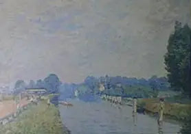 Flodkanter (The Thames at Hampton Court, de första dagarna i oktober) - Alfred Sisley