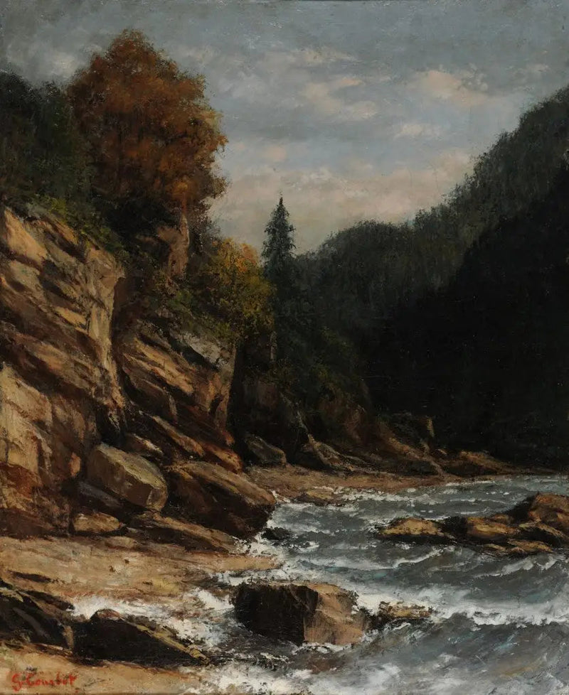 Lakeside vid Genèvesjön - Gustave Courbet