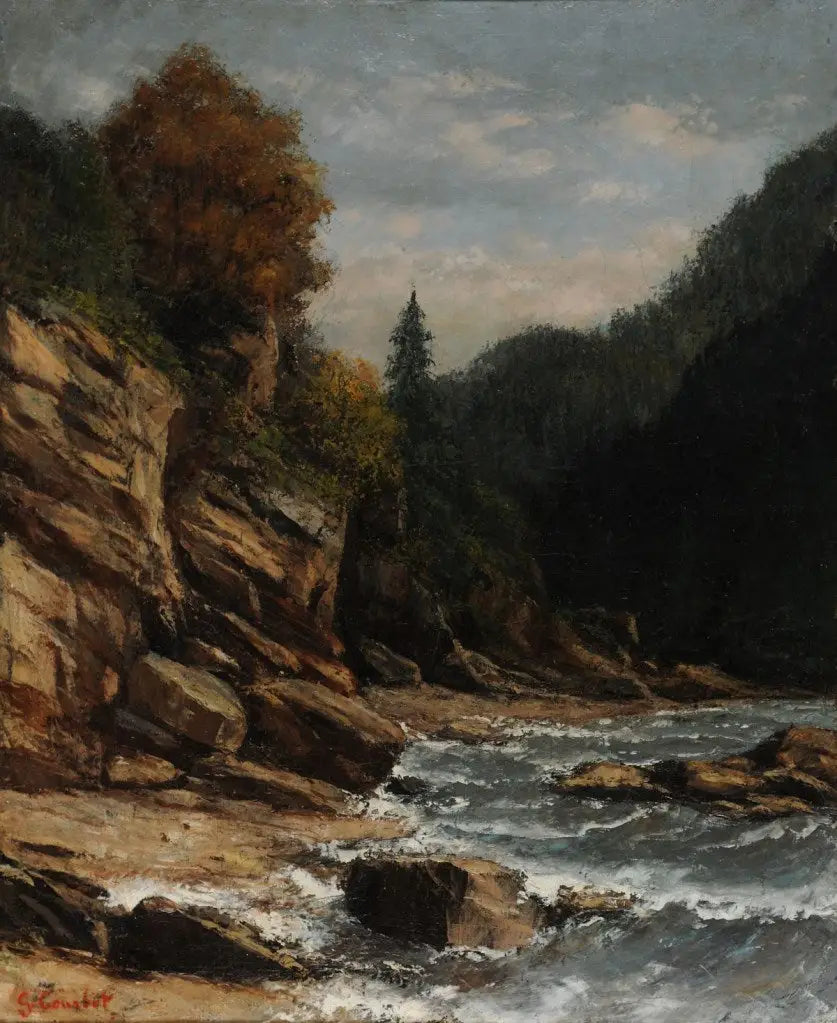 Lakeside vid Genèvesjön - Gustave Courbet