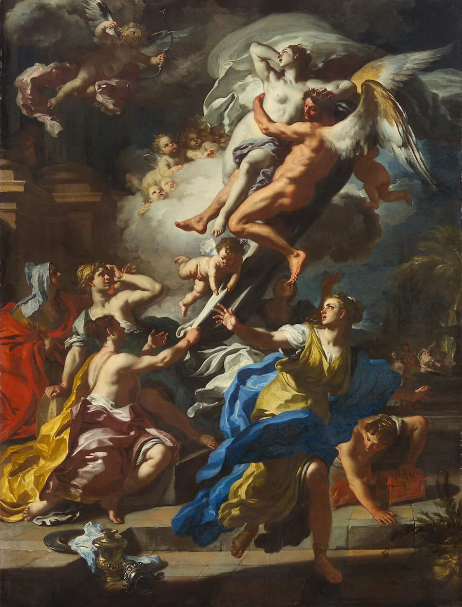 Borée flyger Oréthyie - Francesco Solimena