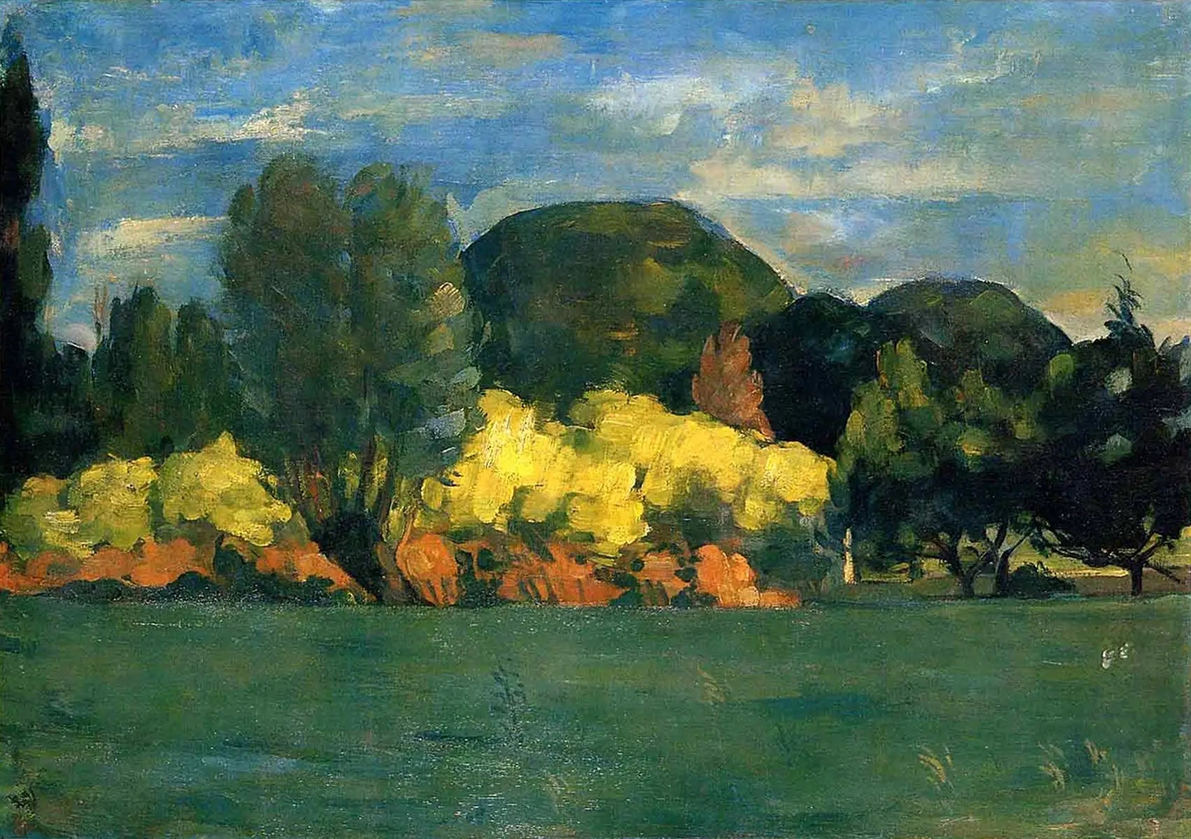 Reproduction du tableau « Bosquet au Jas de Bouffan - Paul Cézanne » par Alpha Reproduction en peinture à l’huile