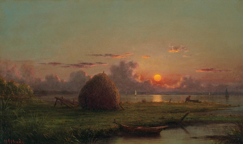 Botte de foin au coucher du soleil - Martin Johnson Heade - Alpha Reproduction