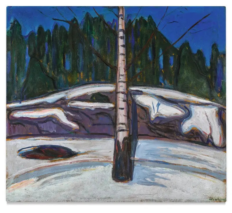 Björk i snön - Edvard Munch