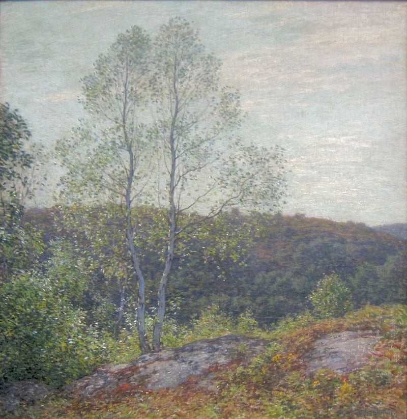 Tvillingbjörkar - Willard Metcalf