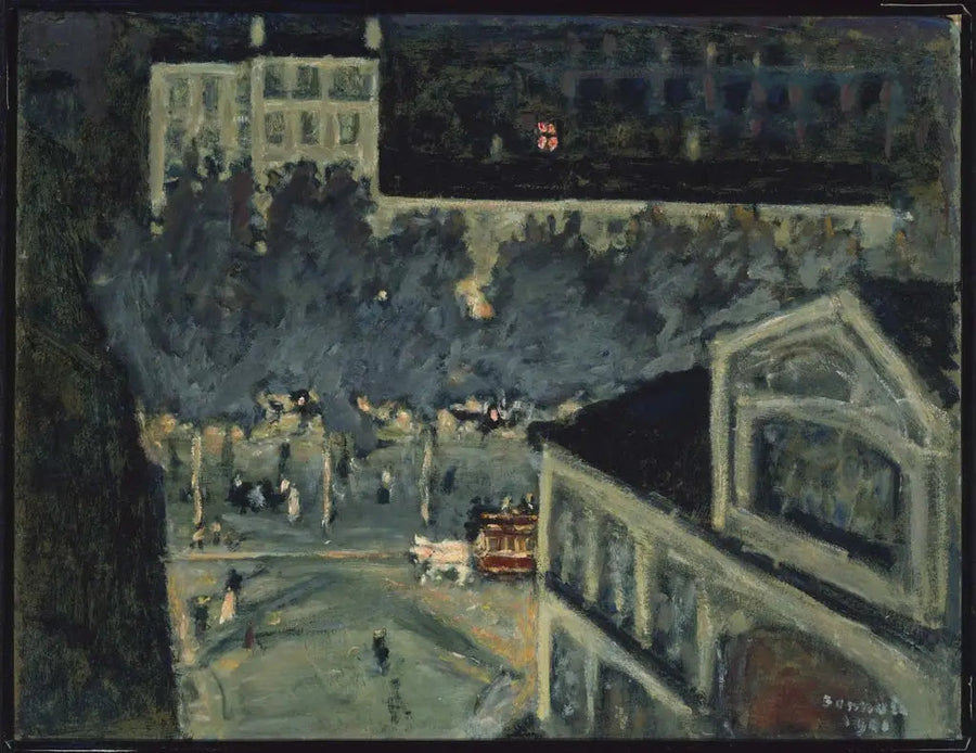 Boulevard de Paris på natten - Pierre Bonnard