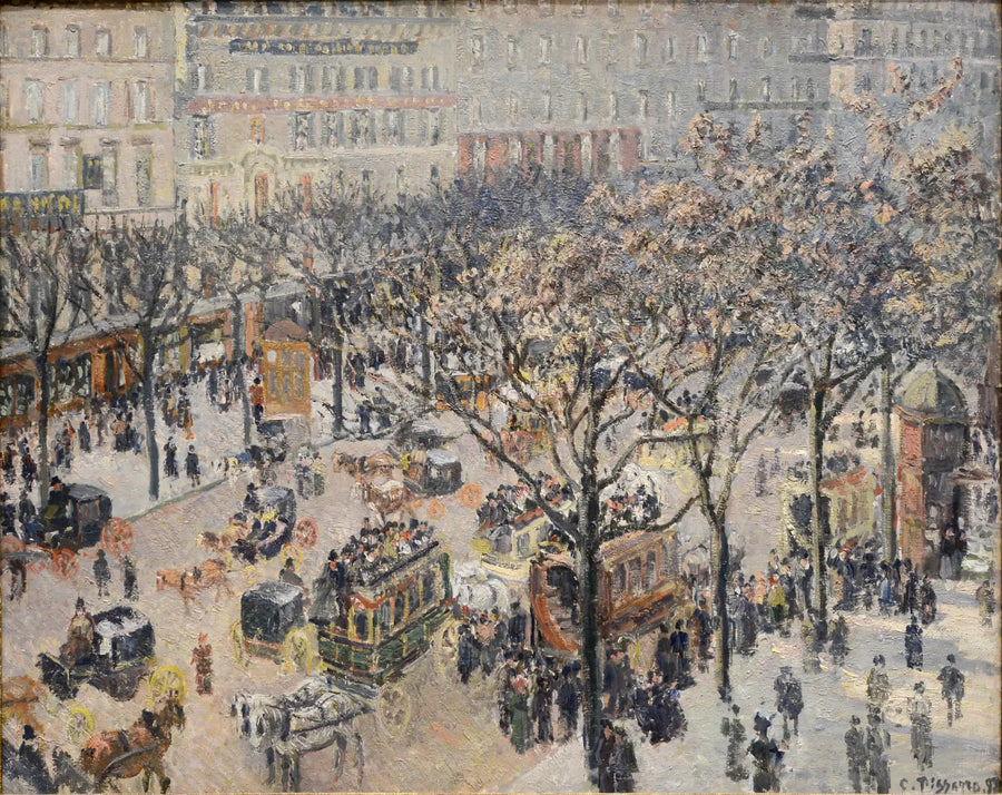 Boulevard des Italiens, Morgon, Sol - Camille Pissarro