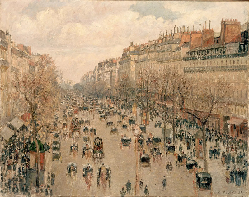 Boulevard Montmartre, eftermiddagssol - Camille Pissarro