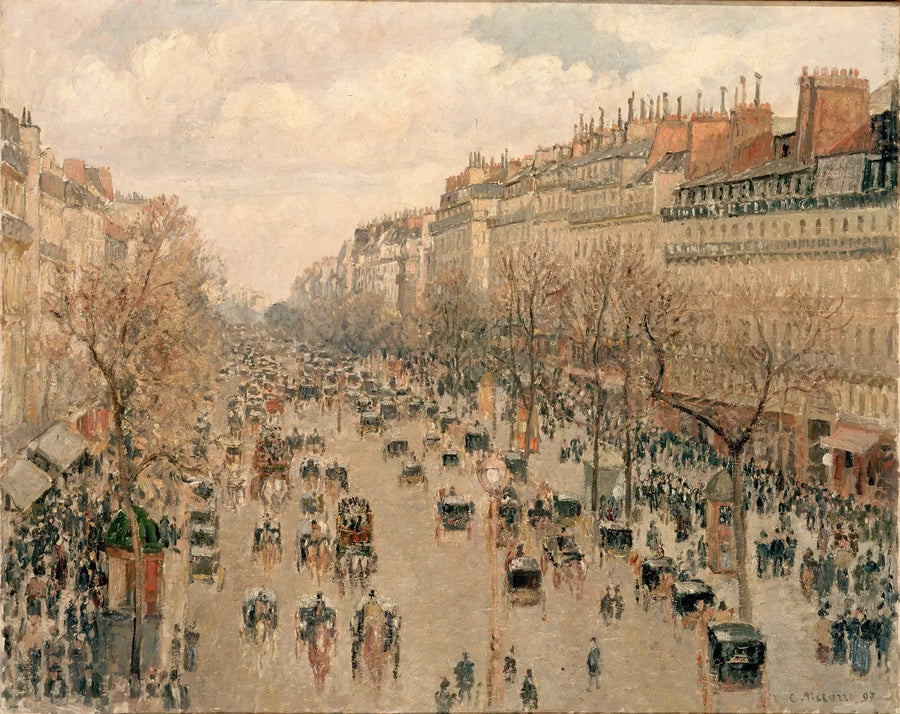 Boulevard Montmartre, eftermiddagssol - Camille Pissarro