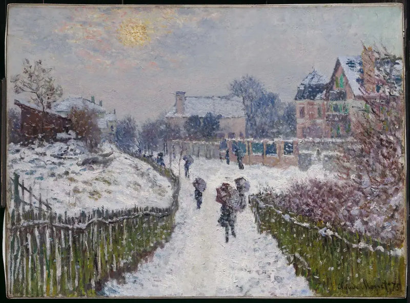 Boulevard Saint-Denis, Argenteuil, på vintern - Claude Monet