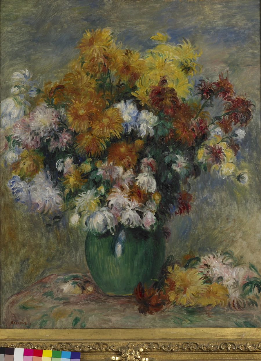 Krysantemumbukett - Pierre-Auguste Renoir