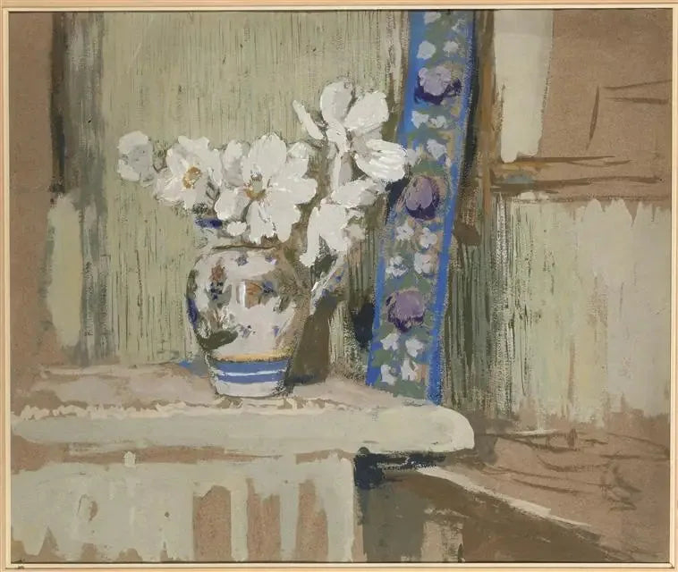 Vitt anemonbukett - Édouard Vuillard