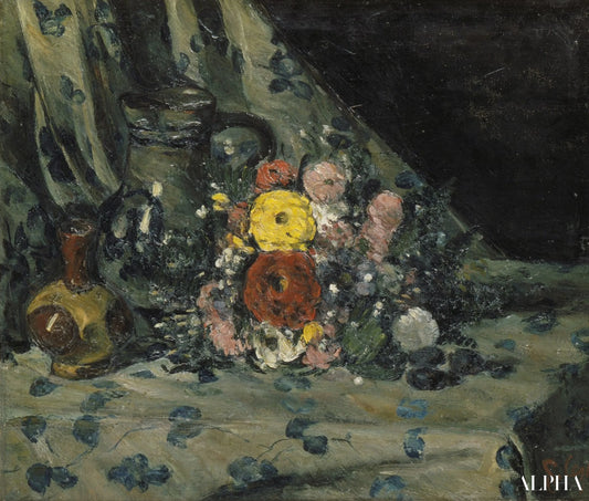 Bouquet de dahlias jaunes - Paul Cézanne - Reproductions de tableaux et peintures haut de gamme