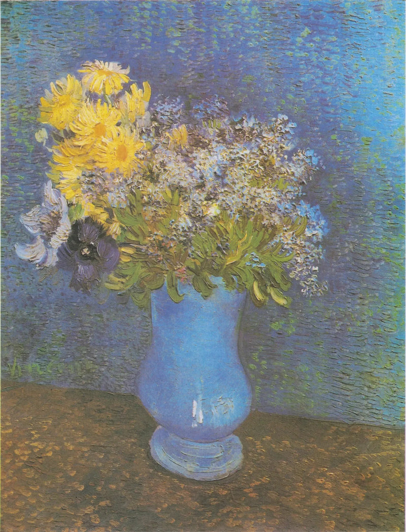 Blomsterbukett i en blå vas - Vincent van Gogh